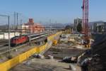 Re4/4 II 11301 durchfhrt den Bahnhof Muttenz, 21.03.2012.