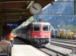 SBB - Re 4/4 11193 mit IR bei der einfahrt in den Bahnhof von Gschenen am 08.05.2012