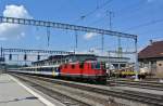 Eine Einschalt S-Bahn Zrich als Ersatz IR 2025 bei Einfahrt in Burgdorf.