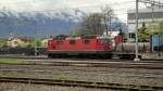 SwissExpress-Bo'Bo' vor GZ? Am 04.05.13 war in Thun die Re 4/4  11133 mit einigen Gterwagen und einer weiteren P-420er (11207) zusammengekuppelt abgestellt.