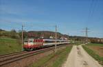 Re 4/4  11108  Swiss-Express  mit IC 281 Stuttgart Hbf - Zrich HB zwischen Bietingen und Thayngen.