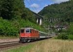 Re 4/4 11159 mit einem IR nach Locarno am 28.08.2013 bei Giornico.