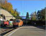 Das Licht lud geradezu zu einem Nachschuss auf die Re 4/4 II 11320 ein...
Vevey, den 12. Nov. 2013