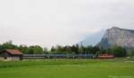 Re4/4 '' 11108 mit RE3827 am 09.05.2013 bei Sargans