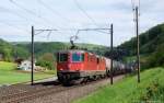 Re4/4'' 11177 + 11245 mit Güterzug am 10.05.2013 in Tecknau