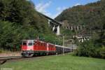 Re 4/4 11212 + Re 4/4 11219 mit dem VSOE am 17.10.2014 bei Biaschina.