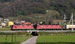 11338 und 11667 mit einem KV Zug bei Claro 30.10.14