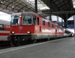 SBB Re 4/4 11150 und 11152 am 25.07.15 in Basel SBB Bhf mit IC nach Zürich