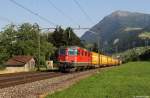 Re 4/4 11166 mit Postzug am 01.07.2015 bei Immensee.