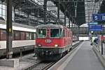 Am 25.10.2014 fuhr die ex. Swiss Express Re 4/4 11133 aus Basel SBB in Richtung Vorfeld, um dort auf einem Stumpfgleis abgestellt zu werden.