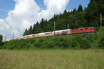 SBB: Nach dem Passieren der Aarebrücke Wangen an der Aare beginnt für den Lebensmittelzug mit der Re 4/4 II 11253 die  KLEINE GOTTHARD BERGSTRECKE  zwischen Wangen an der Aare und