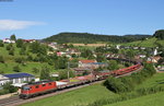 11173 mit einem leeren Autozug bei Zeihen 18.7.16