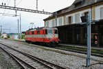 Seltener Gast in Le Locle: Fr das Cupspiel FC Luzern - FC Ticino verkehrte fr die FCL-Fans ein Extrazug Luzern - Le Locle. Der mit 6 B(pm) FC gefhrte Zug wurde von der Swiss Express Re 420 108 (Re 4/4 II 11108) gezogen. Nach Ankunft wurde die Komp leer nach La Chaux-de-Fonds zum Abstellen (bis Spielende) berfhrt, 17.09.2016.
