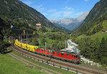 420 265 & 420 289 round the famous Wattinger Kurve whilst working freight train 69751 from Basel to Cadenazzo,  29 Sept 2016