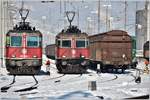 Re 430368-1 und Re 420 11233 in Buchs SG. (19.01.2017)