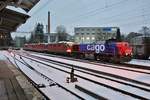 SBB Cargo stellt aktuell diverse berzhlige Re 4/4 II an verschiedenen Standorten ab. Am 18.01.2017 berfhrte die Am 843 058-9 die Re 420 11183, 11237, 11311 und 11315 von Solothurn zum Abstellort in die ehemalige Papierfabrik in Biberist.