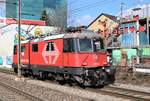 SBB Re 420 203-2 in der LION-Lackierung auf Rangierfahrt im Bahnhof Zürich Hardbrücke.