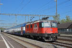 Re 420 204-0  Lion  durchfährt den Bahnhof Rupperswil.