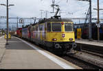 SBB - Lok 420 307-1 + 620 060 + P 522 + 841 013 + 232 131 und noch Div Güterwagen bei der Durchfahrt im Bahnhof Biel am 22.09.20250