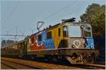 Meines Erachtens die schönste Ansicht der Re 4/4 II 11181 (Kunstlok Bourret), hier mit Schnellzug 536 Romanshorn - Biel/Bienne in Grenchen Süd am 27. August 1984
(Gescanntes Foto)  