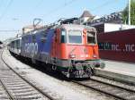 SBB Cargo Re 421 397-1 vor dem D 2577 Schaffhausen - Basel SBB sie ist fr Deutschland ausgerstet und zugelassen am 20.09.03 in Schaffhausen