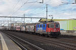 Re 421 378-1 durchfährt den Bahnhof Rothrist. Die Aufnahme stammt vom 11.03.2020.