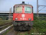 Re 421 381-5 von vorne am 25.08.2007 in Duisburg.