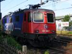 Schweizer Lok 421 380 im Bahnhof Lingen (Ems), 3.7.2008, 8.00 Uhr