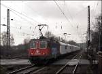 421 384 durchfhrt mit Khl- und Kesselwagen am Haken Recklinghausen-Sd.