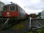 aufgenommen am bad harzburger bahnhof
eine 421 388-0
mit gterwaggons zur beladung von schotter