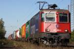 SBB Cargo 421 386 am 15.10.11 bei der Durchfahrt durch ´Ratingen-Lintorf.