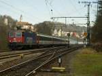 SBB 421 386 mit D 323 (Sonderzug der Stuttgart-21-Gegnern) nach Zrich HB nahe Horb am 20.11.11