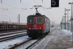 SBB Chargo 421 372 fhrt am 06.02.2012 durch Glauchau(Sachs.)