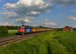 Re 421 377 mit einem ARS-Altmann am 28.05.2013 bei Batzhausen.