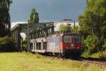 421 390-6 SBB Cargo am 08.07.2012 nach berquerung des Mittelllandkanals bei Peine