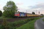 421 383-1 mit geschlossenen ARS-Autotransportwagen in Fahrtrichtung Norden.