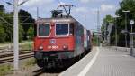 06.06.2014 421385 der SBB Cargo im Bf Neumark/Sachs.