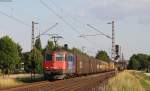 Re 421 373-2 mit einem Autozug bei Thüngersheim 18.6.14