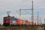 SBB Cargo 421 378 am 19.10.13 mit einem Containerzug in Dedensen-Gümmer.