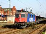  Am 3.10.2014 kam die 421 397-1 von der SBB Cargo aus Richtung Magdeburg nach Stendal und fuhr weiter in Richtung Salzwedel.