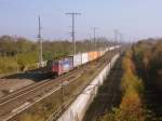 Am 07.11.2014 kam 421 390 mit einem Containerzug aus Richtung Magdeburg nach Stendal und fuhr weiter in Richtung Uelzen.