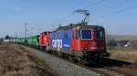 19.03.2015  Heidi  421 396 und 291 037 mit Container nach Glauchau.