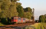 Re 421 374-0 und Re 421 378-1 mit dem DGS 49000 (Basel SBB Rb-Karlsruhe Gbf) bei Riegel 21.5.15