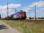 421 397-1 mit Kesselwagenzug in Fahrtrichtung Seelze.