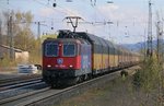 421 373-2 mit geschlossenen ARS-Autotransportwagen in Fahrtrichtung Süden.