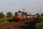 SBB Cargo 421 396 mit Autovollzug am Abend des 22.09.2016 bei DD_Stetzsch.