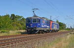 421 379 der SBB schleppte am 17.07.22 474 014 der SBB Cargo durch Greppin nach Dessau.