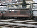 BLS - Re 4/4 176 abgestellt im Bahnhof von Spiez am 25.02.2018