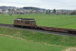 BLS CARGO Re 425 175 mit einem eventuell wegen Corona sehr schwach ausgelasteten Containerzug bei Bollodingen am 30.