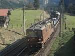 Re 4/4 173 mit Autozug bei Kandersteg am 14.4.2007